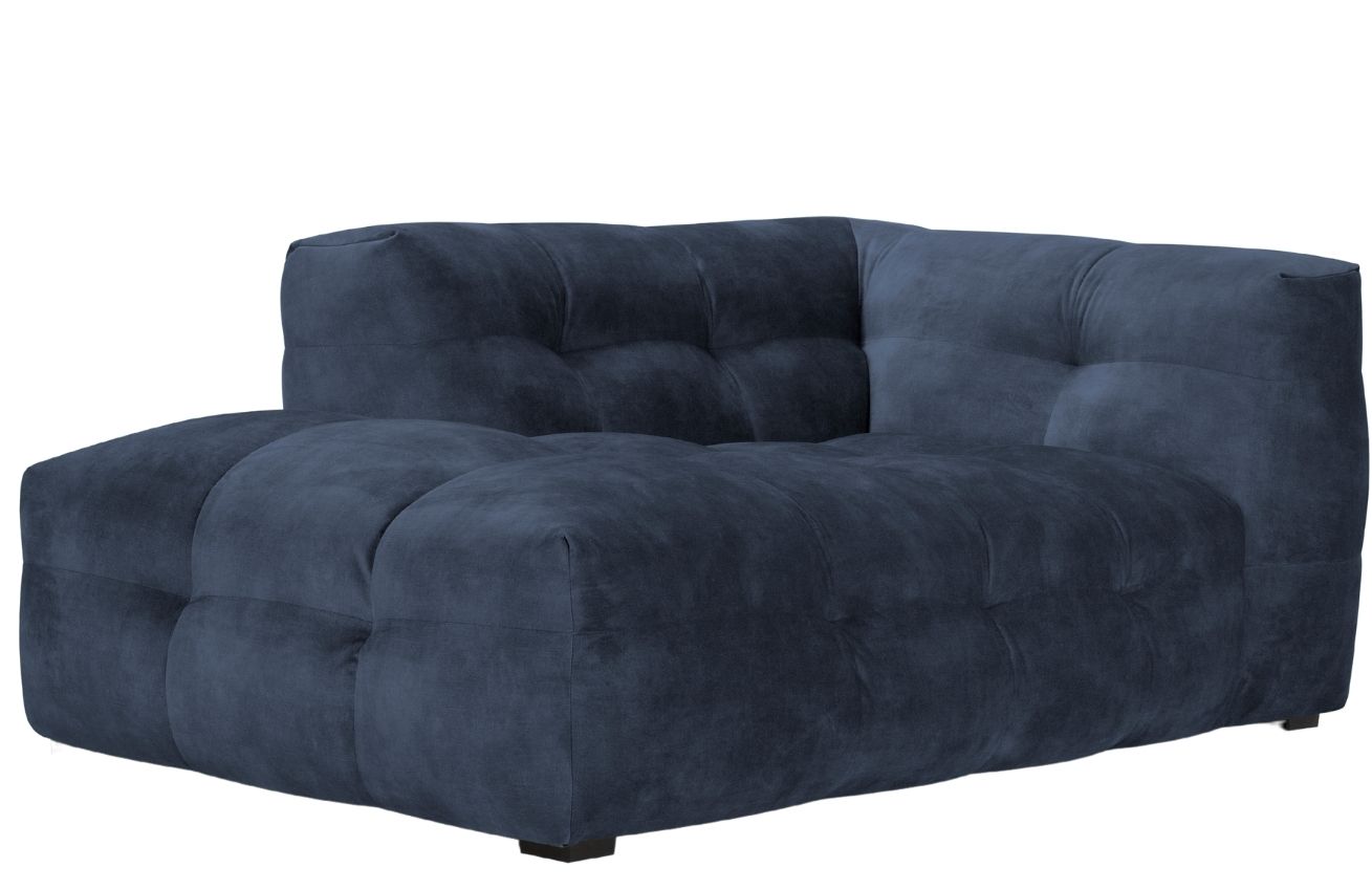 Královsky modrá sametová lenoška Windsor & Co Vesta 170 cm, levá