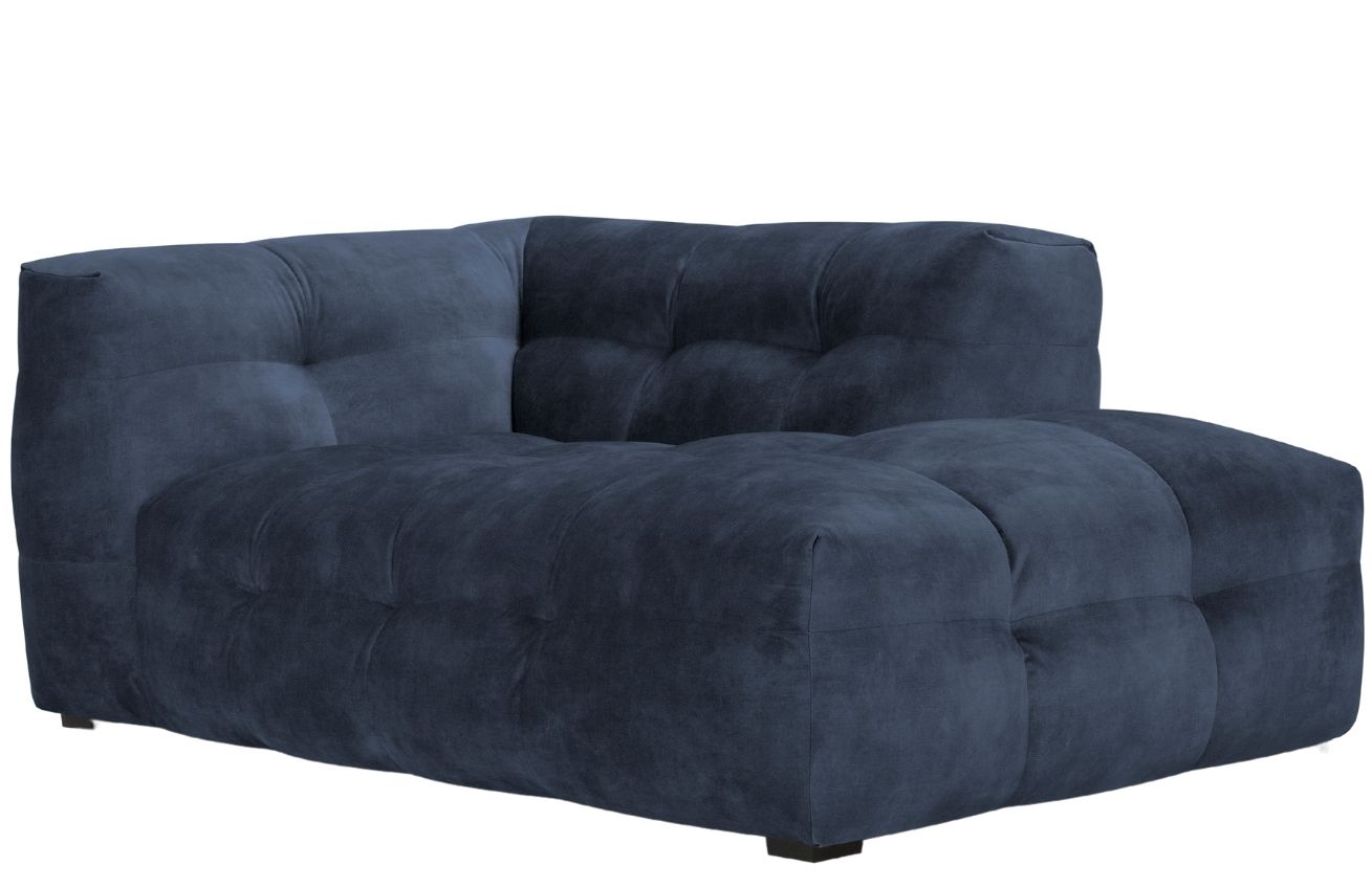 Královsky modrá sametová lenoška Windsor & Co Vesta 170 cm, pravá