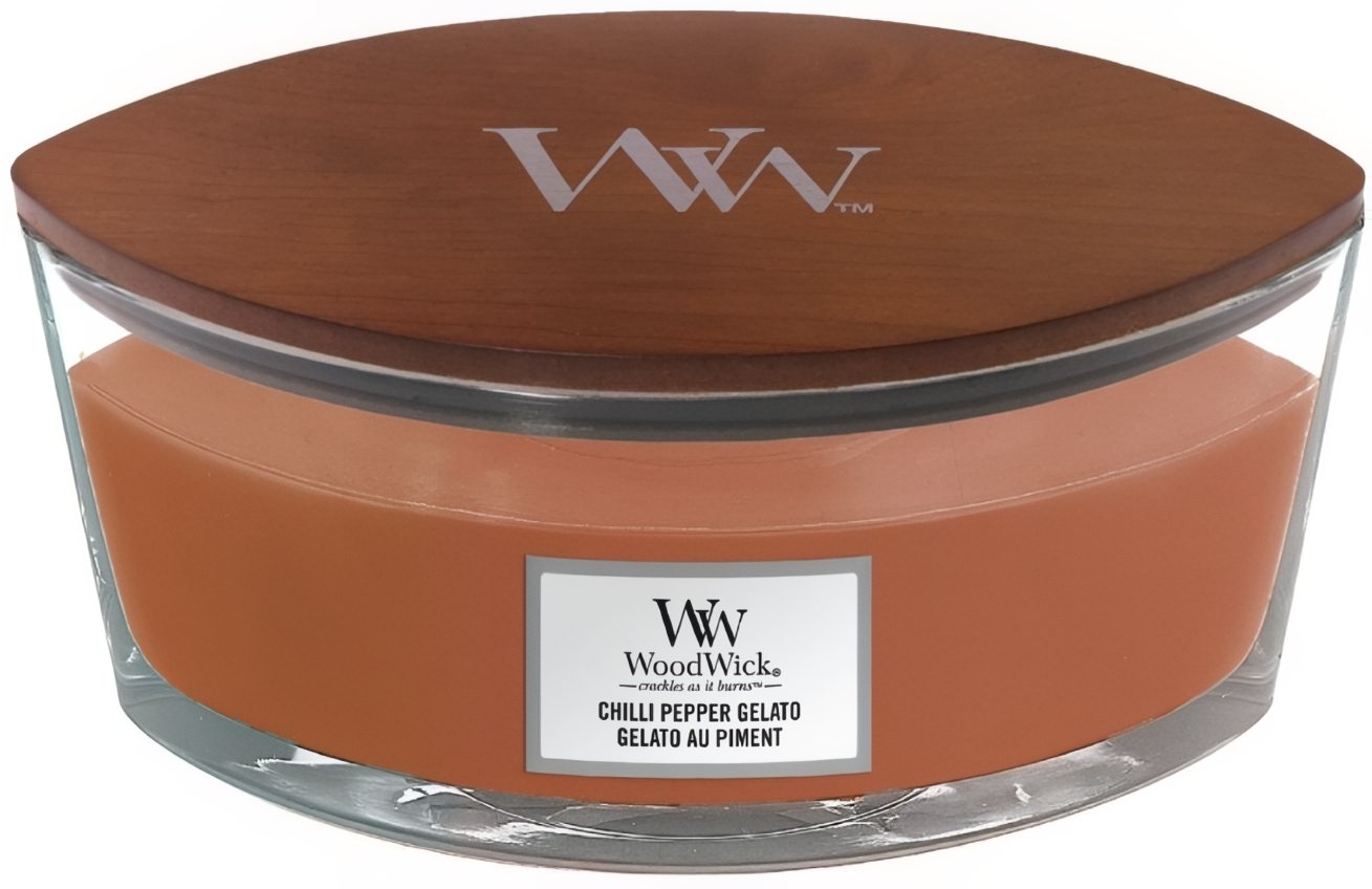 Vonná svíčka WoodWick loď, Chilli Pepper Gelato