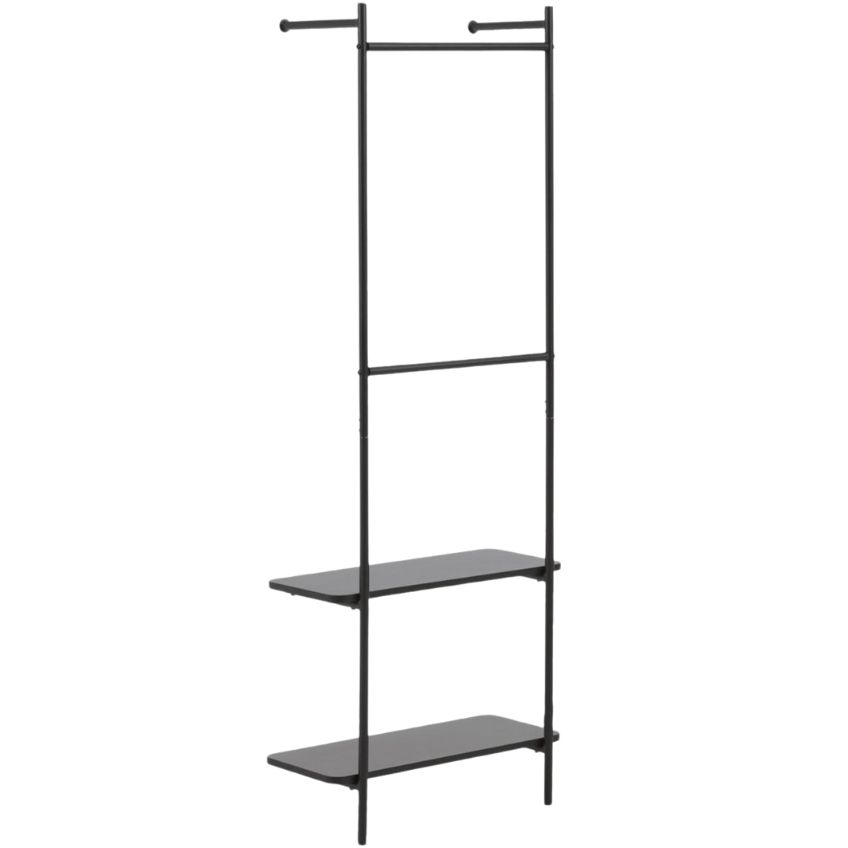 Čern&yacute; kovov&yacute; n&aacute;stěnn&yacute; vě&scaron;&aacute;k Kave Home Galatia 162 x 60 cm