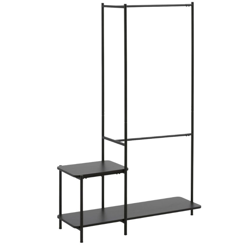 Čern&yacute; kovov&yacute; stojac&iacute; vě&scaron;&aacute;k Kave Home Galatia 150 x 100 cm