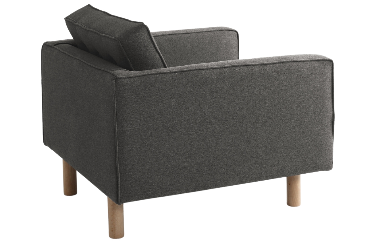 Nordic Design Ocelově šedé látkové křeslo Emmet