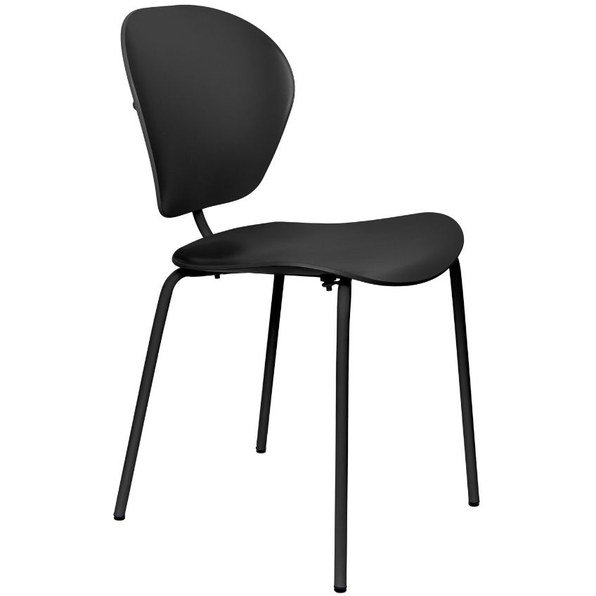 Čern&aacute; plastov&aacute; j&iacute;deln&iacute; židle ZUIVER THE OCEAN