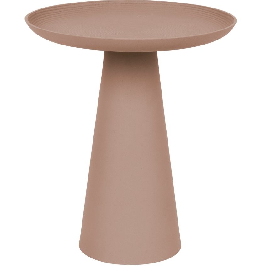 White Label Růžový kovový odkládací stolek WLL RINGAR 39,5 cm