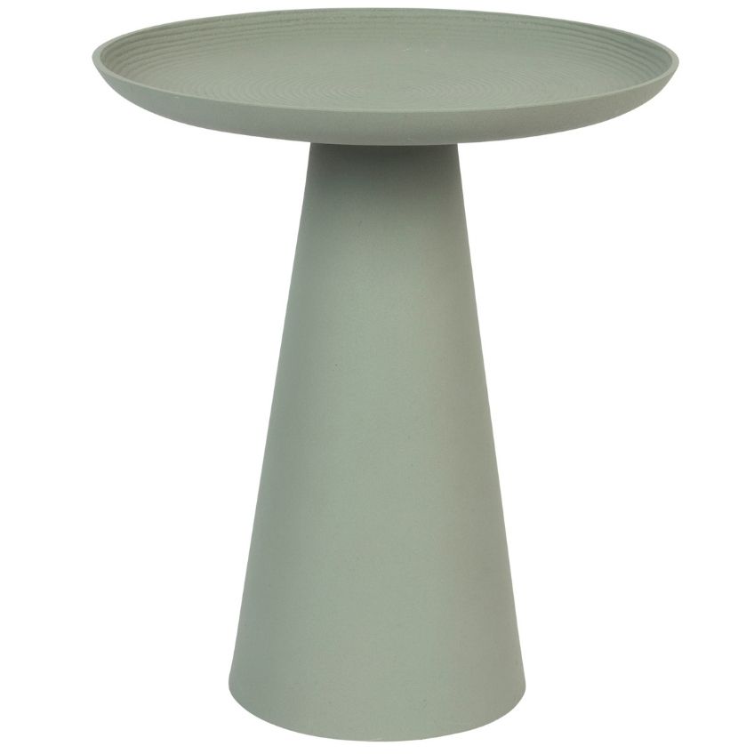 White Label Zelený kovový odkládací stolek WLL RINGAR 39,5 cm