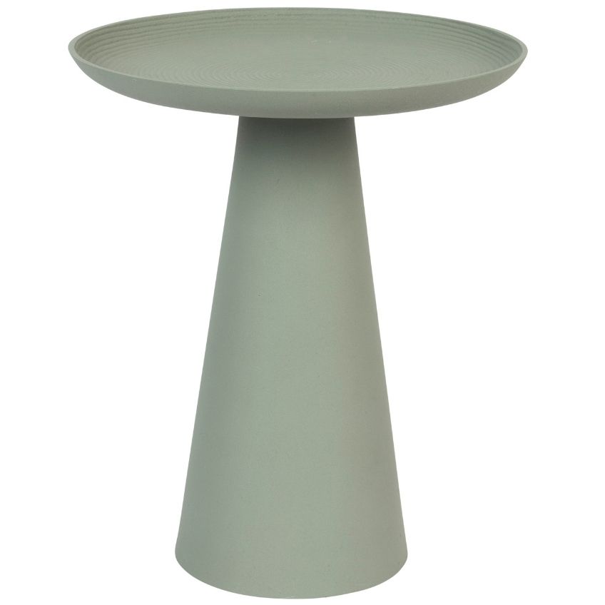 White Label Zelený kovový odkládací stolek WLL RINGAR 34,5 cm