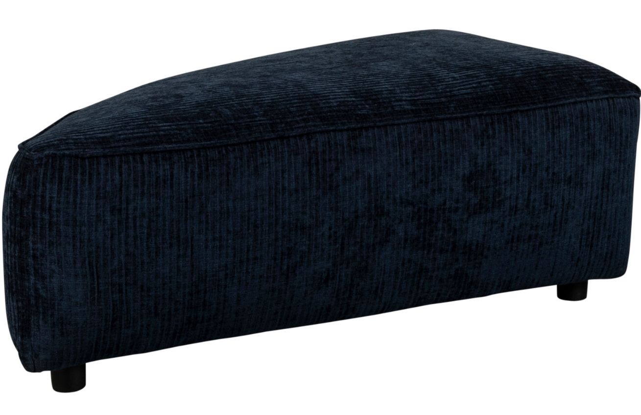 Tmavě modrý manšestrový rohový modul ZUIVER HUNTER 60 x 100 cm, levý
