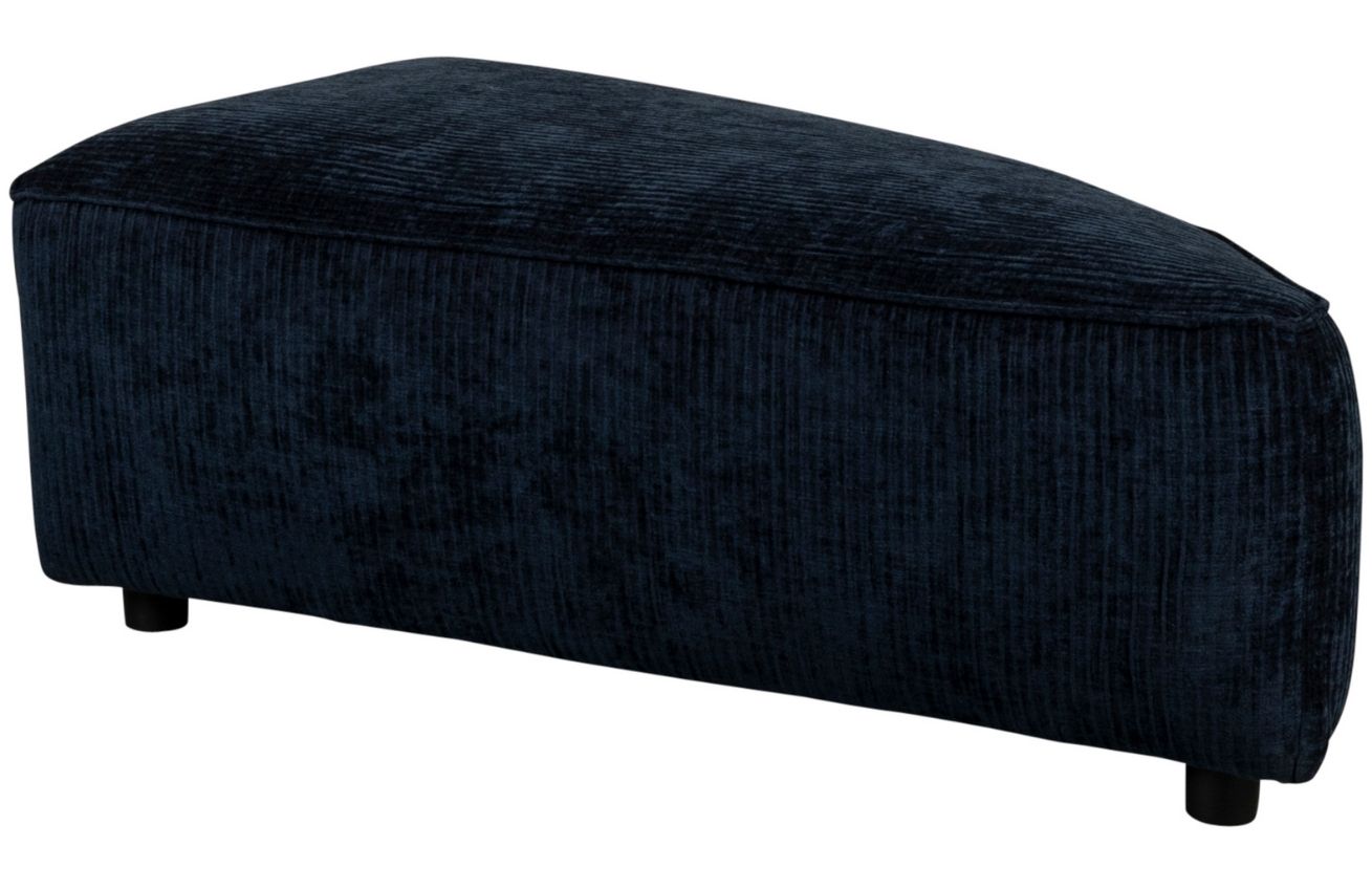 Tmavě modrý manšestrový rohový modul ZUIVER HUNTER 60 x 100 cm, pravý
