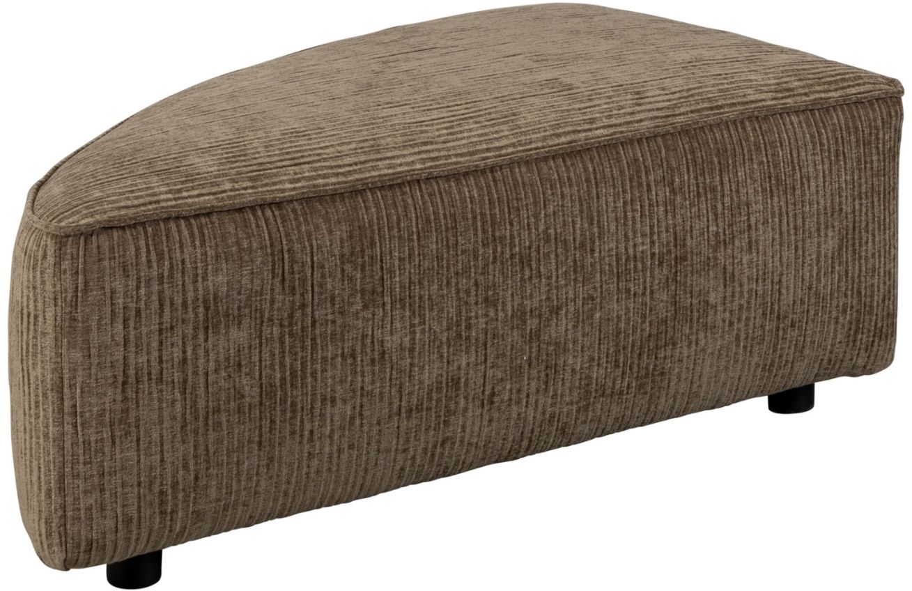 Hnědý manšestrový rohový modul ZUIVER HUNTER 60 x 100 cm, levý