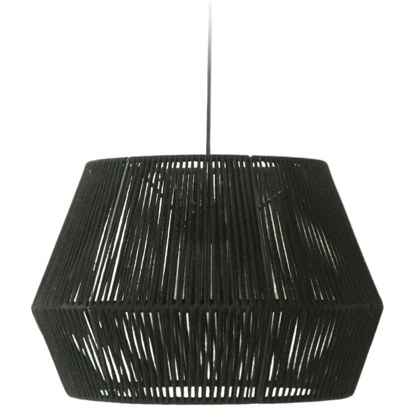 Černé proplétané stínidlo Kave Home Cantia 36,5 cm