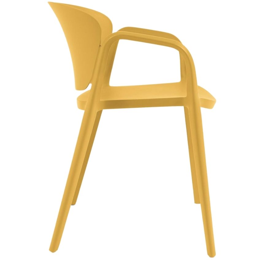 Žlutá plastová zahradní židle Kave Home Ania