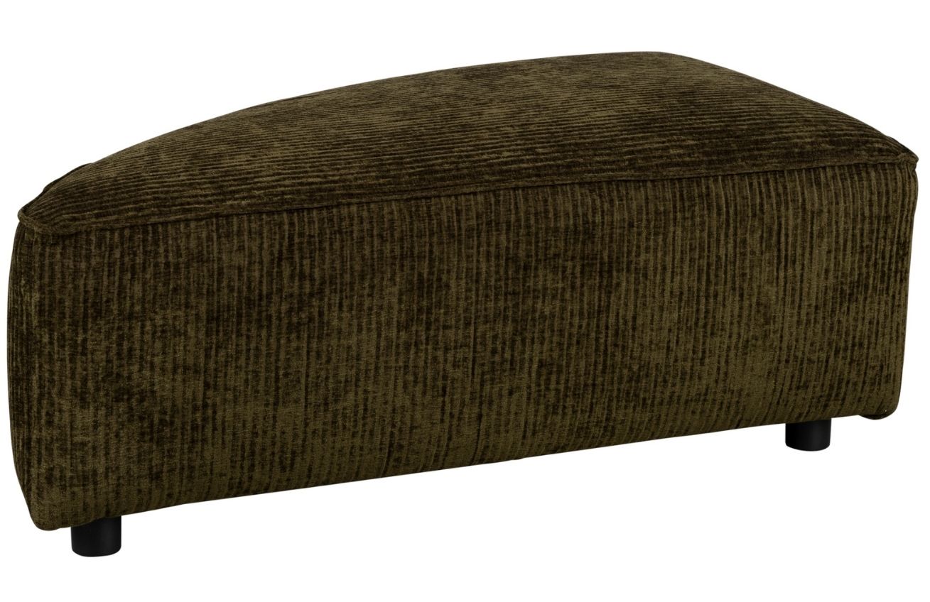 Tmavě zelený manšestrový rohový modul ZUIVER HUNTER 60 x 100 cm, levý