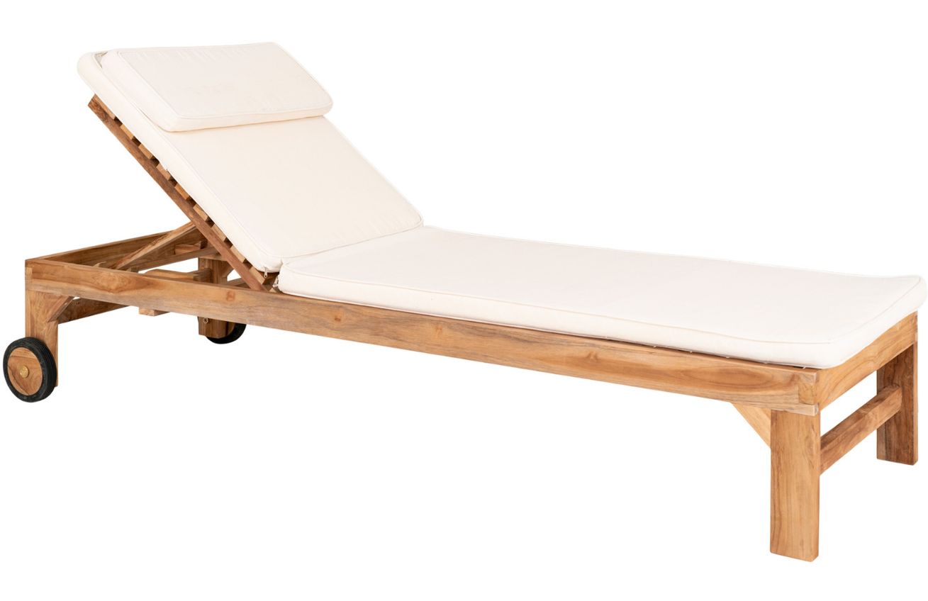 Nordic Living Bílý podsedák na zahradní lehátko Doraem