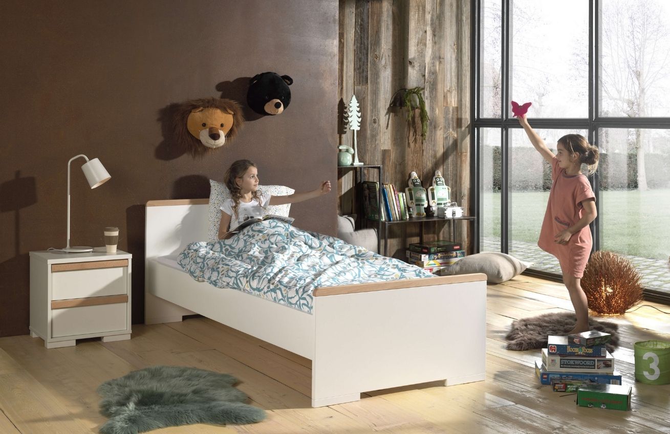 Bílý noční stolek Vipack Londen 48,1 x 40 cm