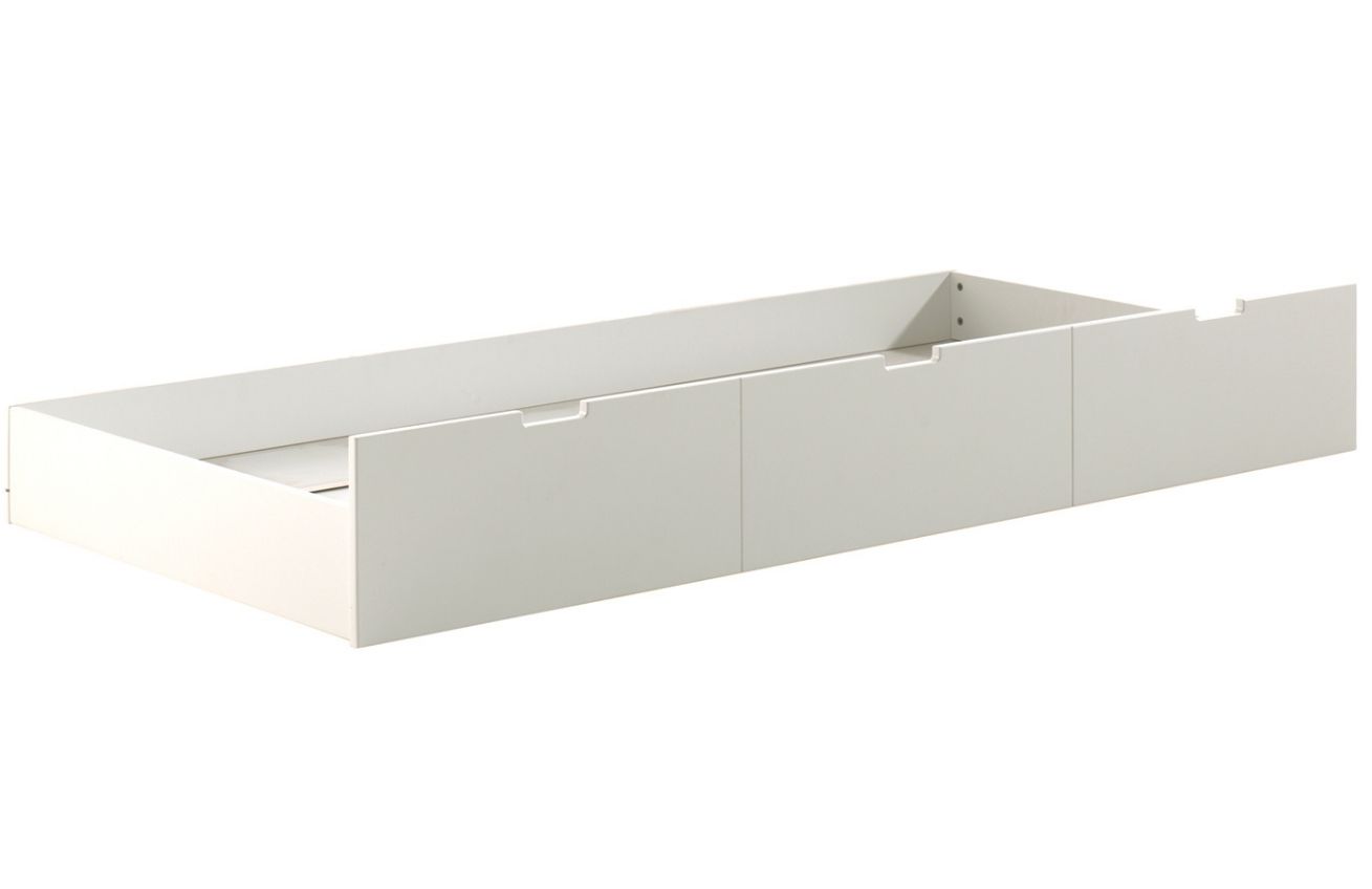 Bílá borovicová zásuvka k posteli Vipack Margrit 198,5 x 93,3 cm