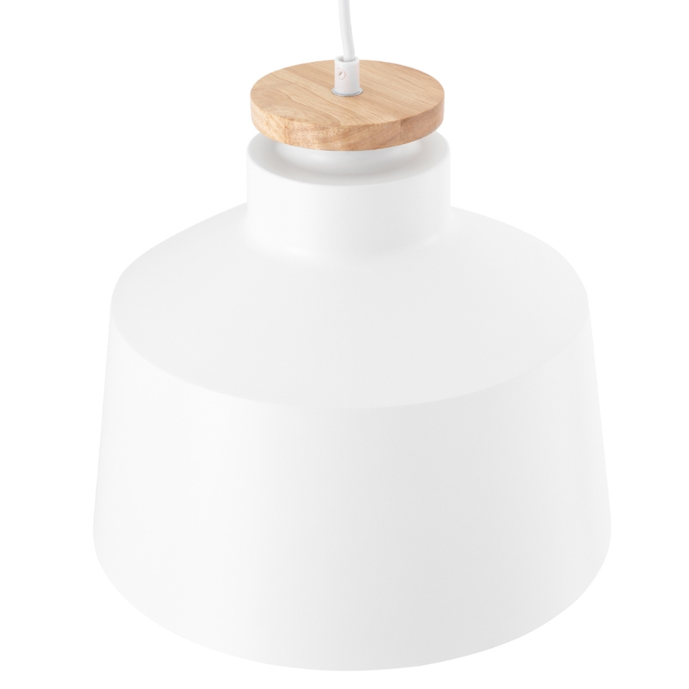 Bílé kovové závěsné světlo Somcasa Artana 30 cm