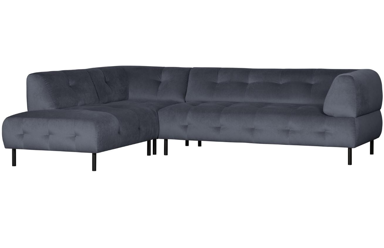 WOOOD &Scaron;ed&aacute; sametov&aacute; rohov&aacute; pohovka Doyle 267 cm, lev&aacute;