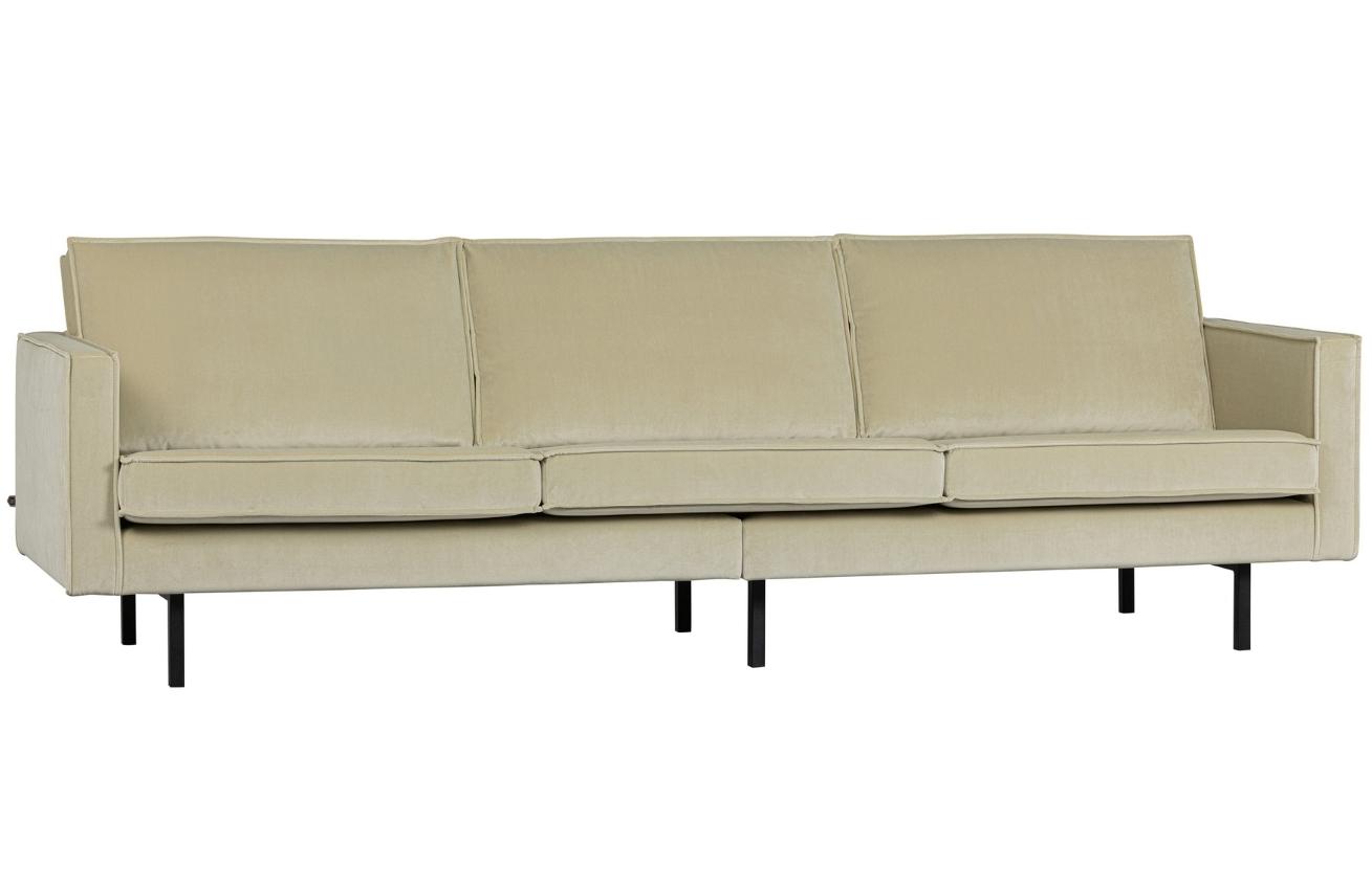 WOOOD Světle zelen&aacute; sametov&aacute; tř&iacute;m&iacute;stn&aacute; pohovka Raden 277 cm