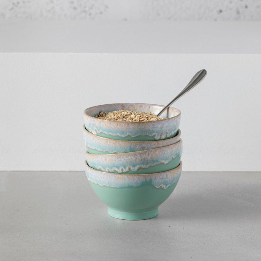 Sada čtyř tyrkysových misek COSTA NOVA LATTE BOWLS  15 cm
