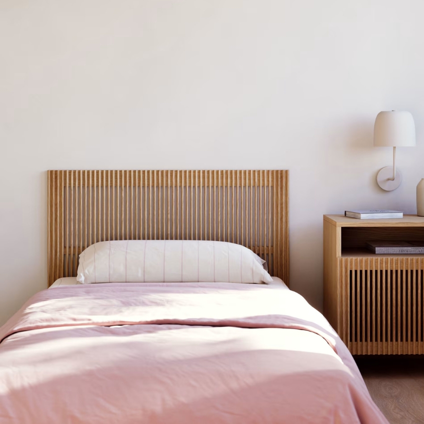 Jasanové čelo k posteli Kave Home Beyla 105 x 70 cm