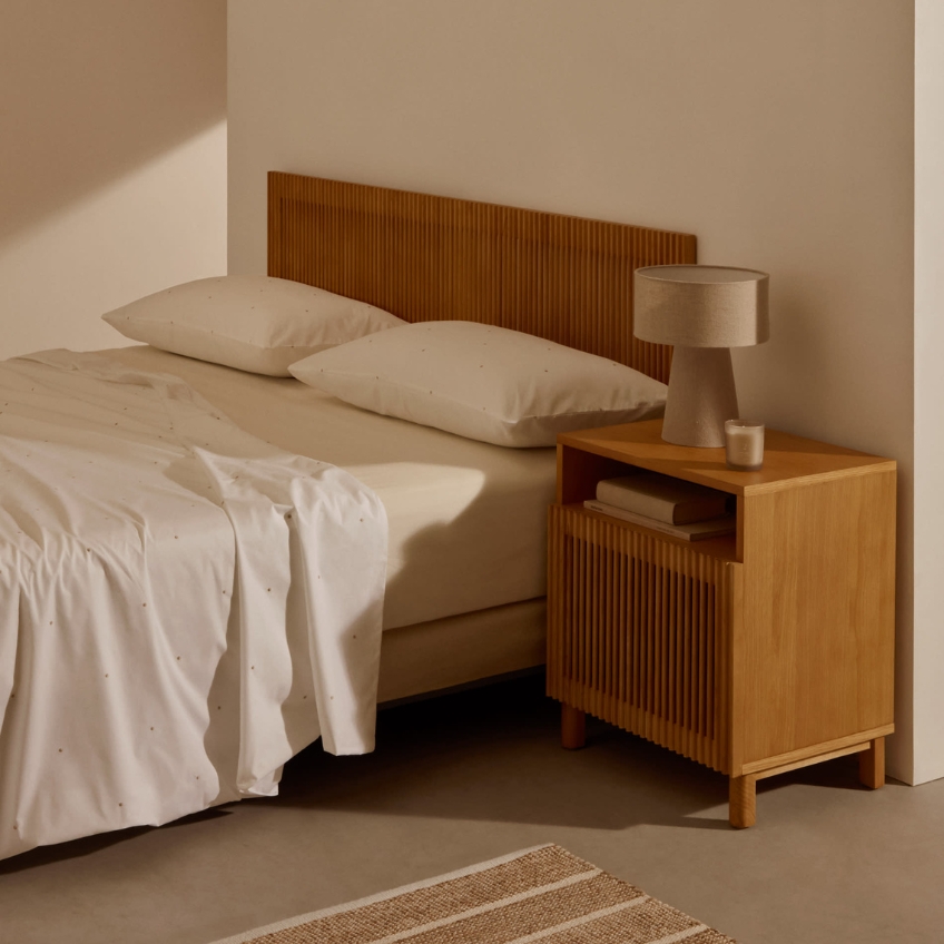 Jasanové čelo k posteli Kave Home Beyla 175 x 70 cm