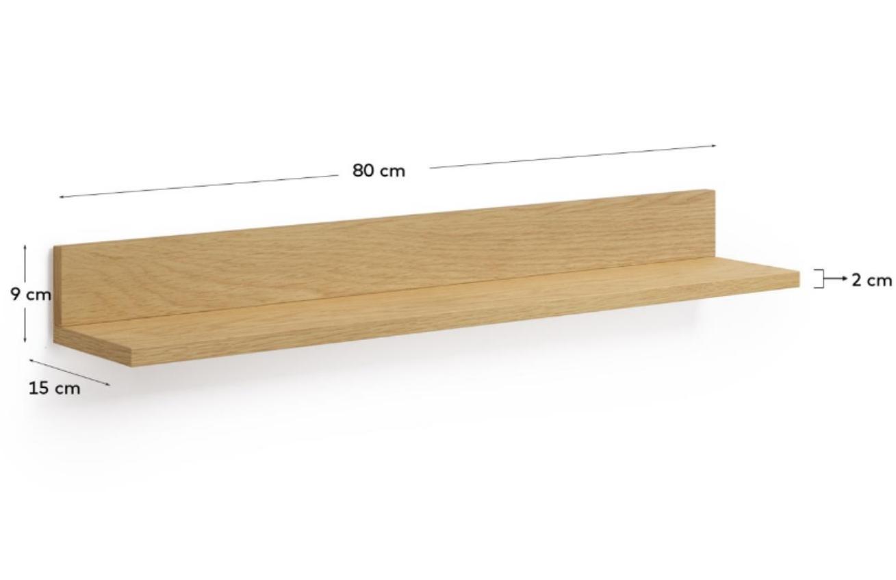 Dubová police Kave Home Abilen 80 cm