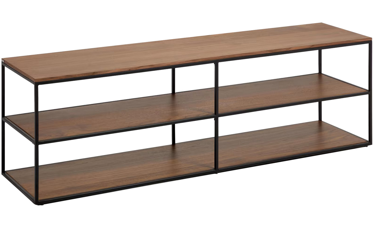 Ořechov&yacute; TV stolek Kave Home Yoana 160 x 40 cm