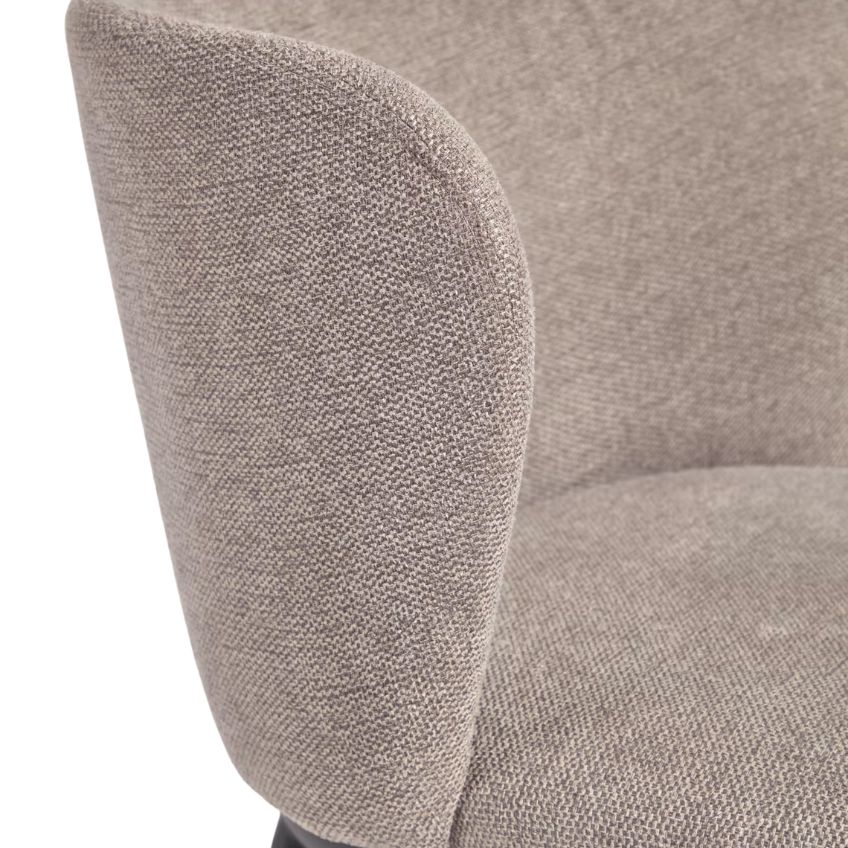 Světle hnědá čalouněná barová židle Kave Home Ciselia 75 cm