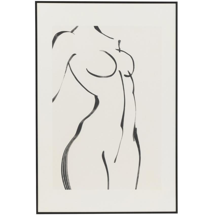 Bílý obraz J-Line Wahine 90,5 x 60 cm