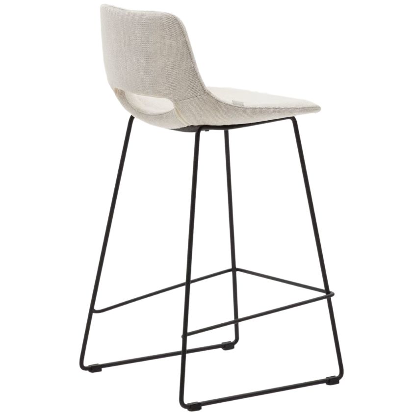 Béžová látková barová židle Kave Home Zahara 65 cm