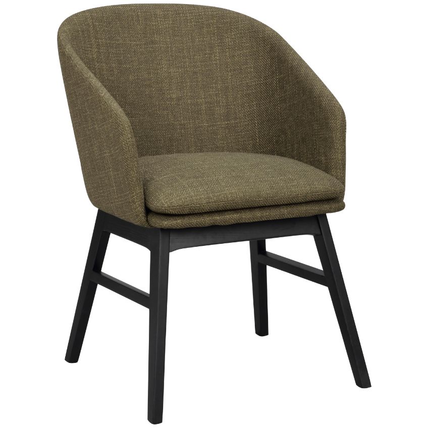 Zelen&aacute; l&aacute;tkov&aacute; j&iacute;deln&iacute; židle ROWICO WINDHAM s černou podnož&iacute;