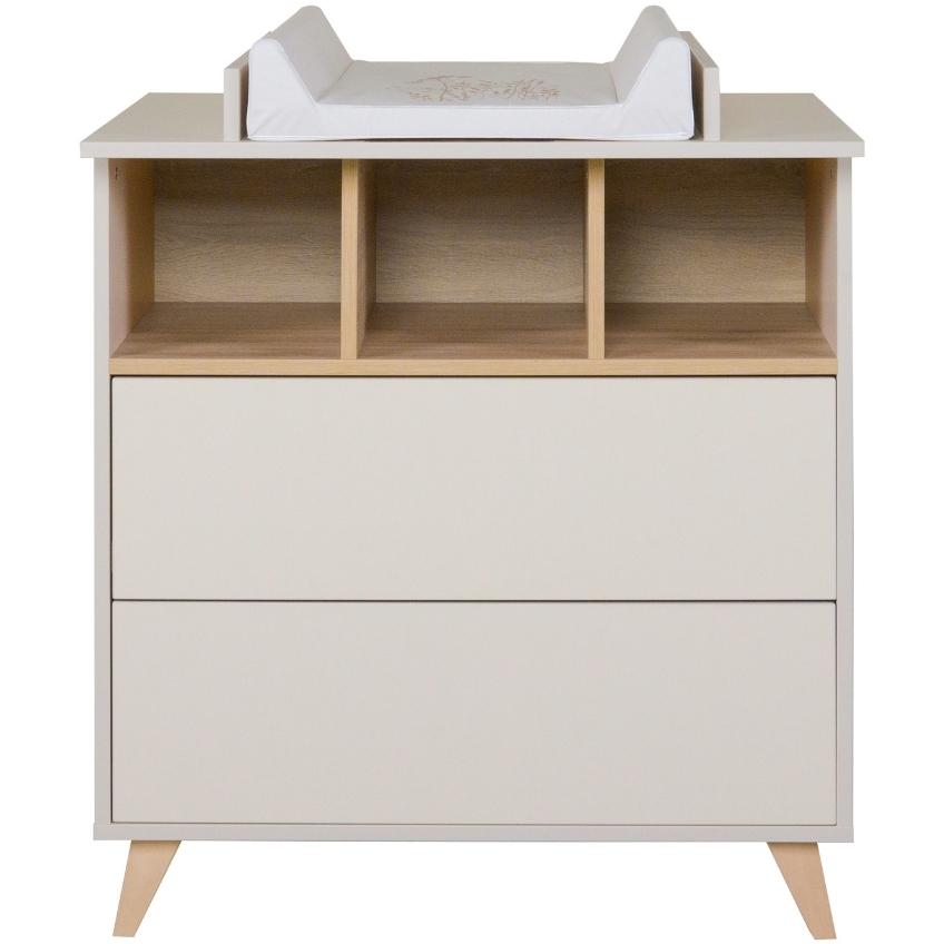 Béžová nástavba pro přebalovací komodu Quax Loft 70 x 54 cm