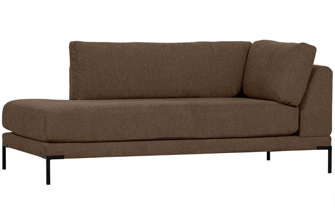 WOOOD Tmavě hněd&aacute; l&aacute;tkov&aacute; leno&scaron;ka Coulee 200 cm, lev&aacute;