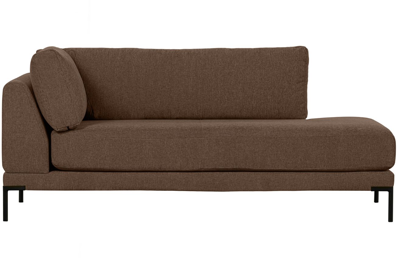 WOOOD Tmavě hněd&aacute; l&aacute;tkov&aacute; leno&scaron;ka Coulee 200 cm, prav&aacute;