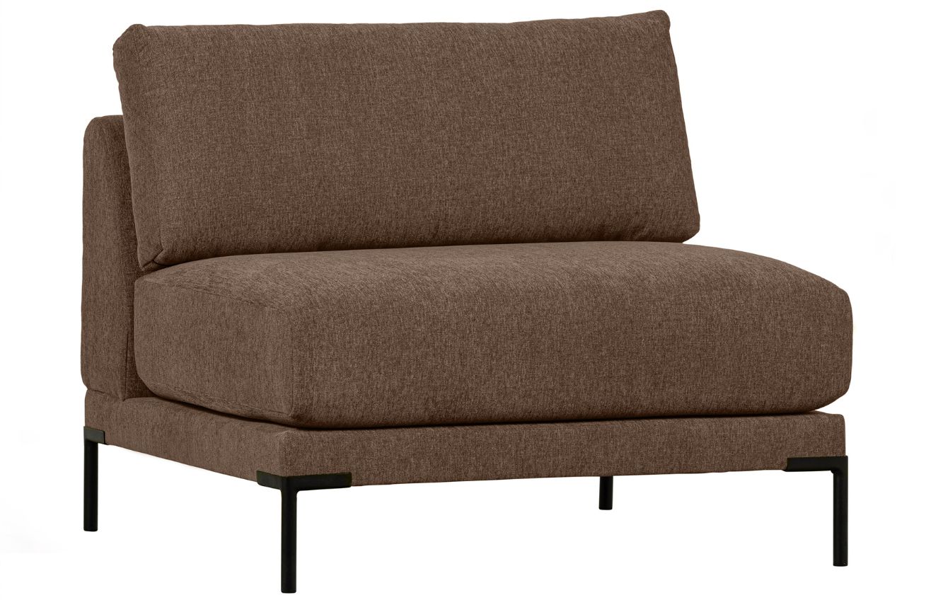 WOOOD Tmavě hněd&yacute; l&aacute;tkov&yacute; středov&yacute; modul Coulee 100 x 100 cm