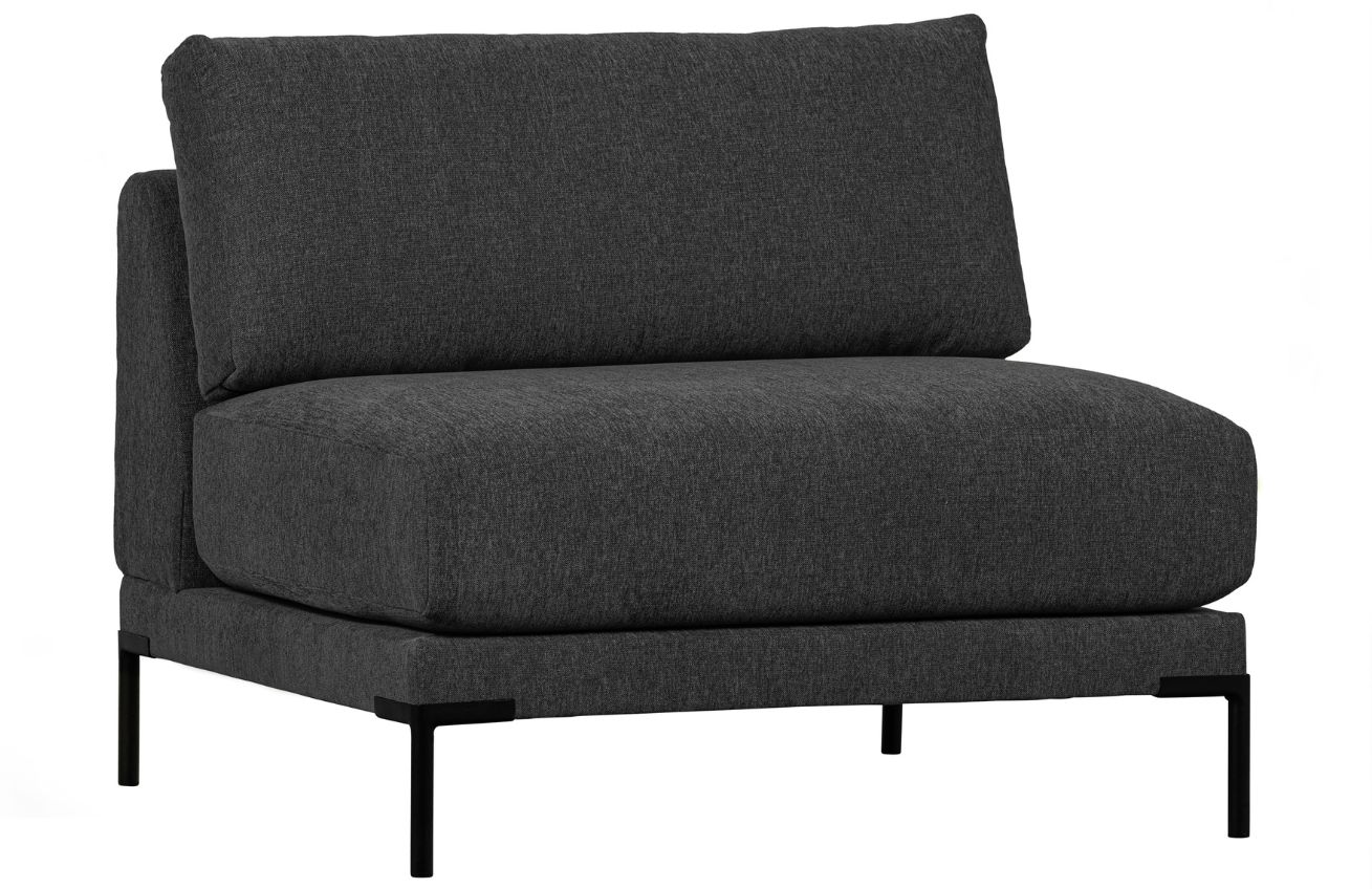 WOOOD Tmavě &scaron;ed&yacute; l&aacute;tkov&yacute; středov&yacute; modul Coulee 100 x 100 cm