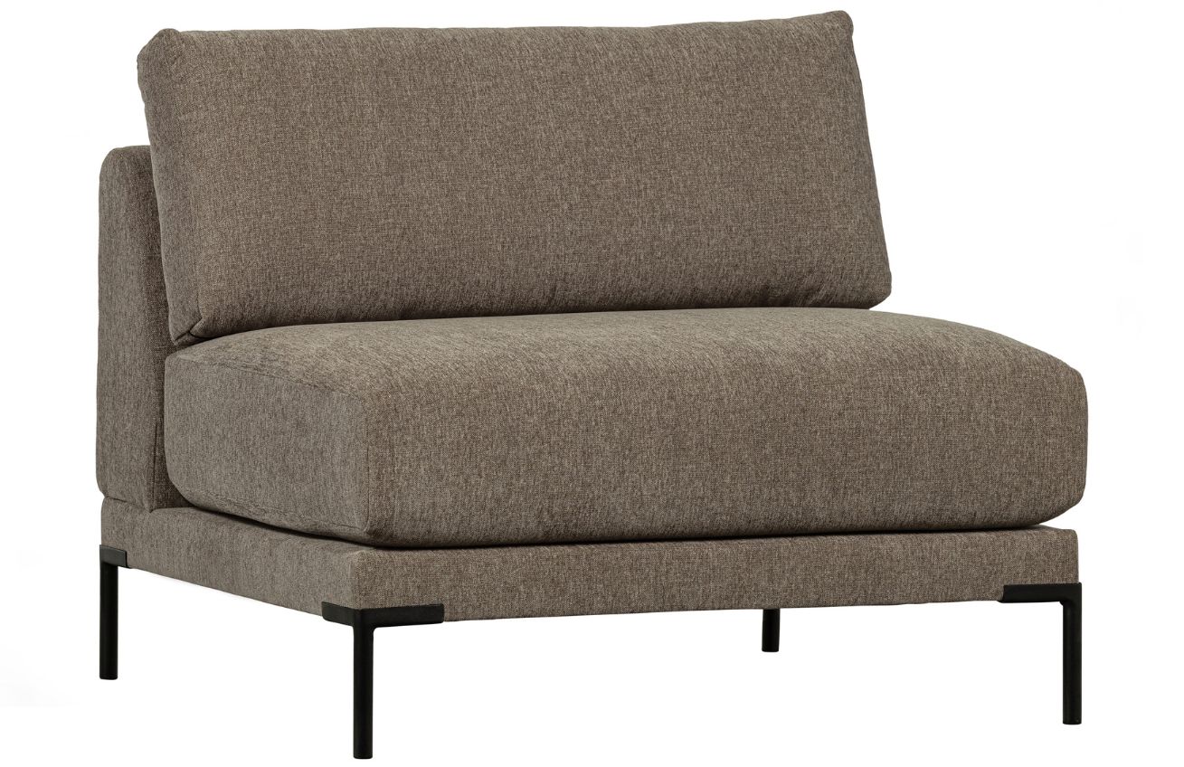 WOOOD &Scaron;edo hněd&yacute; l&aacute;tkov&yacute; středov&yacute; modul Coulee 100 x 100 cm