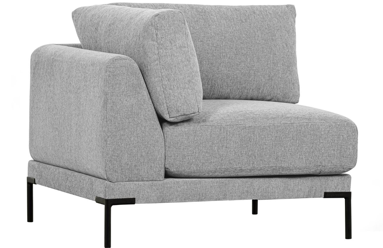 WOOOD Světle &scaron;ed&yacute; l&aacute;tkov&yacute; rohov&yacute; modul Coulee 100 x 100 cm