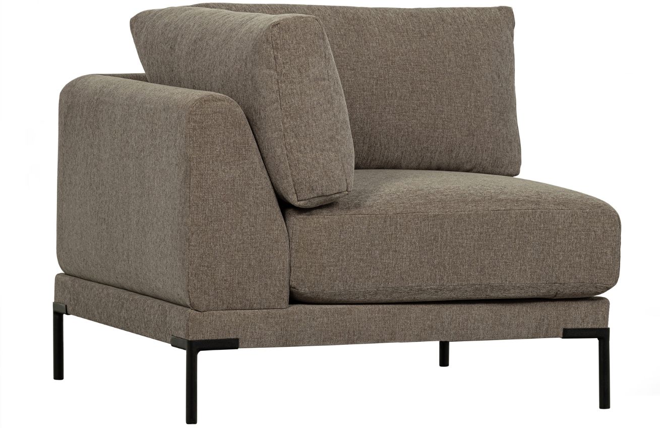 WOOOD &Scaron;edo hněd&yacute; l&aacute;tkov&yacute; rohov&yacute; modul Coulee 100 x 100 cm