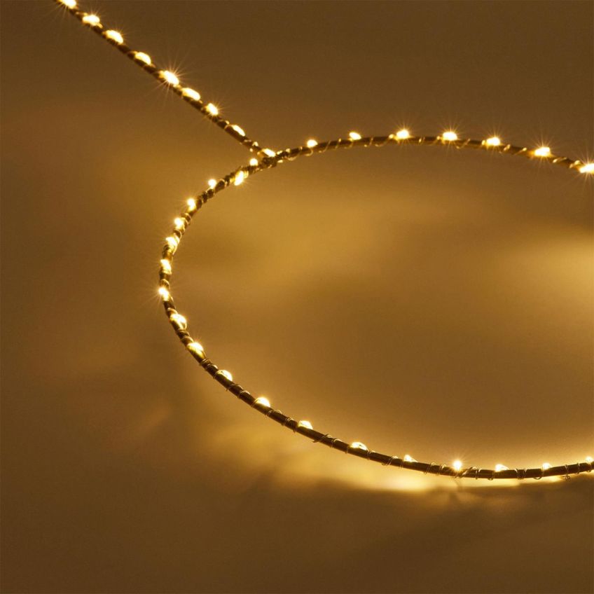 Zlatá světelná LED dekorace Kave Home Tamane 17 cm