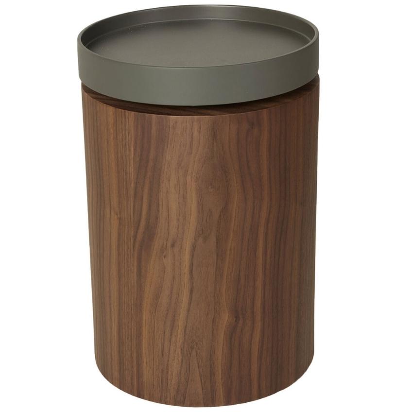 Ořechov&yacute; odkl&aacute;dac&iacute; stolek Quax &Oslash; 30 cm s otočnou deskou