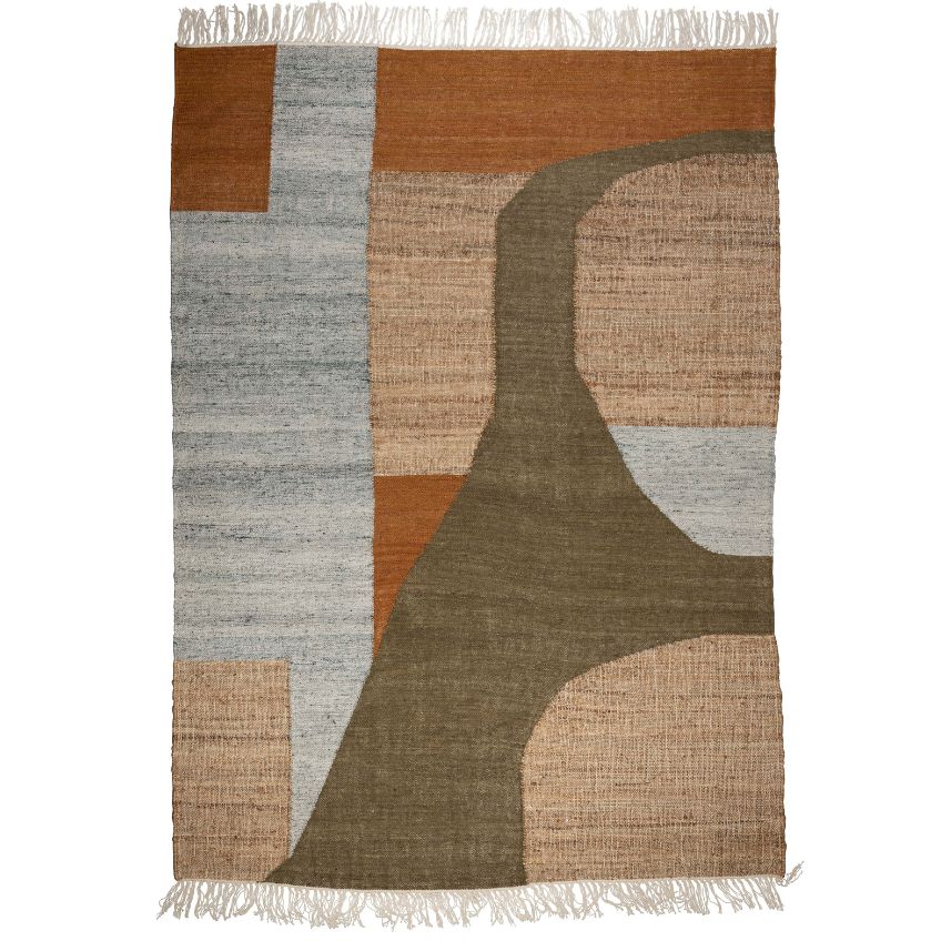 Hnědo zelen&yacute; koberec DUTCHBONE Pavilion 160 x 230 cm