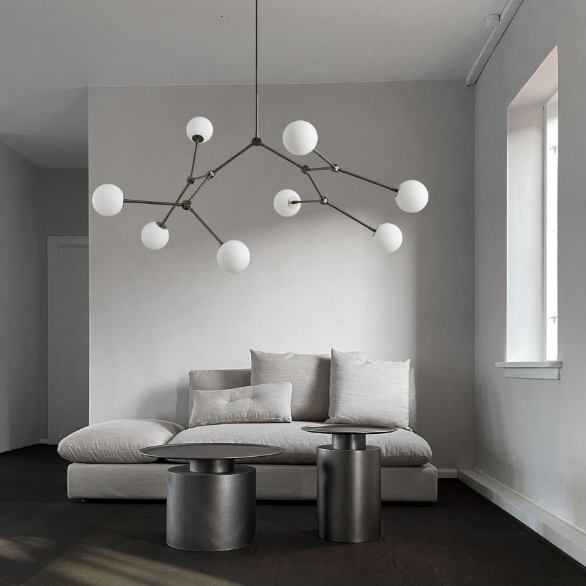 Opálově bílé skleněné závěsné světlo 101Copenhagen Drop Bulp 155 cm