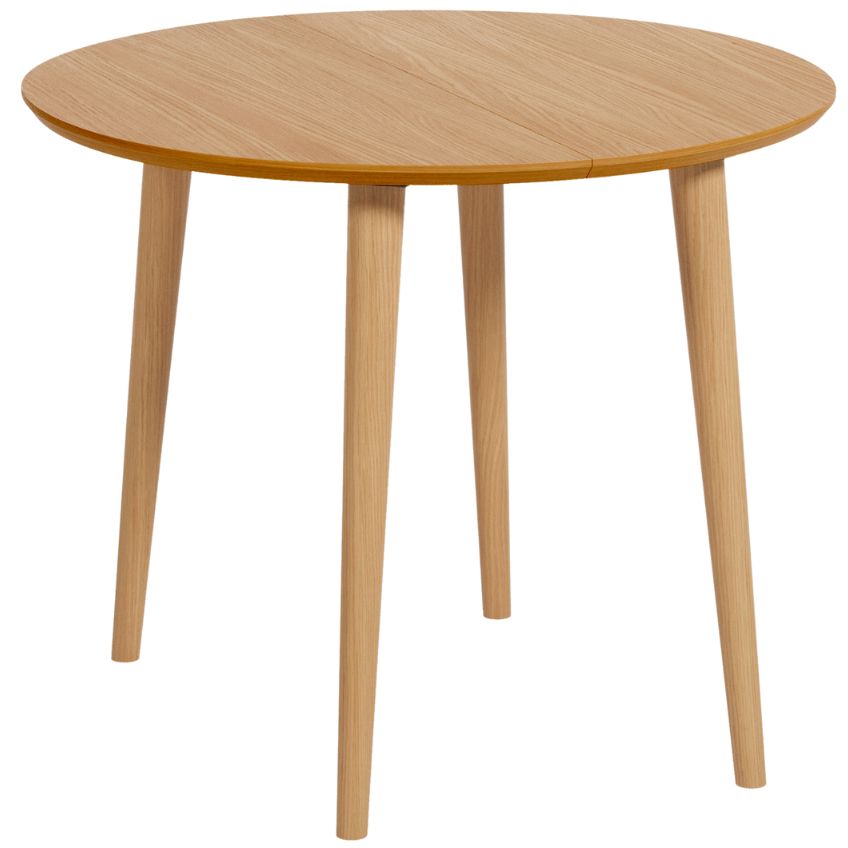 Dubov&yacute; rozkl&aacute;dac&iacute; j&iacute;deln&iacute; stůl Kave Home Oqui 90-170 x 90 cm