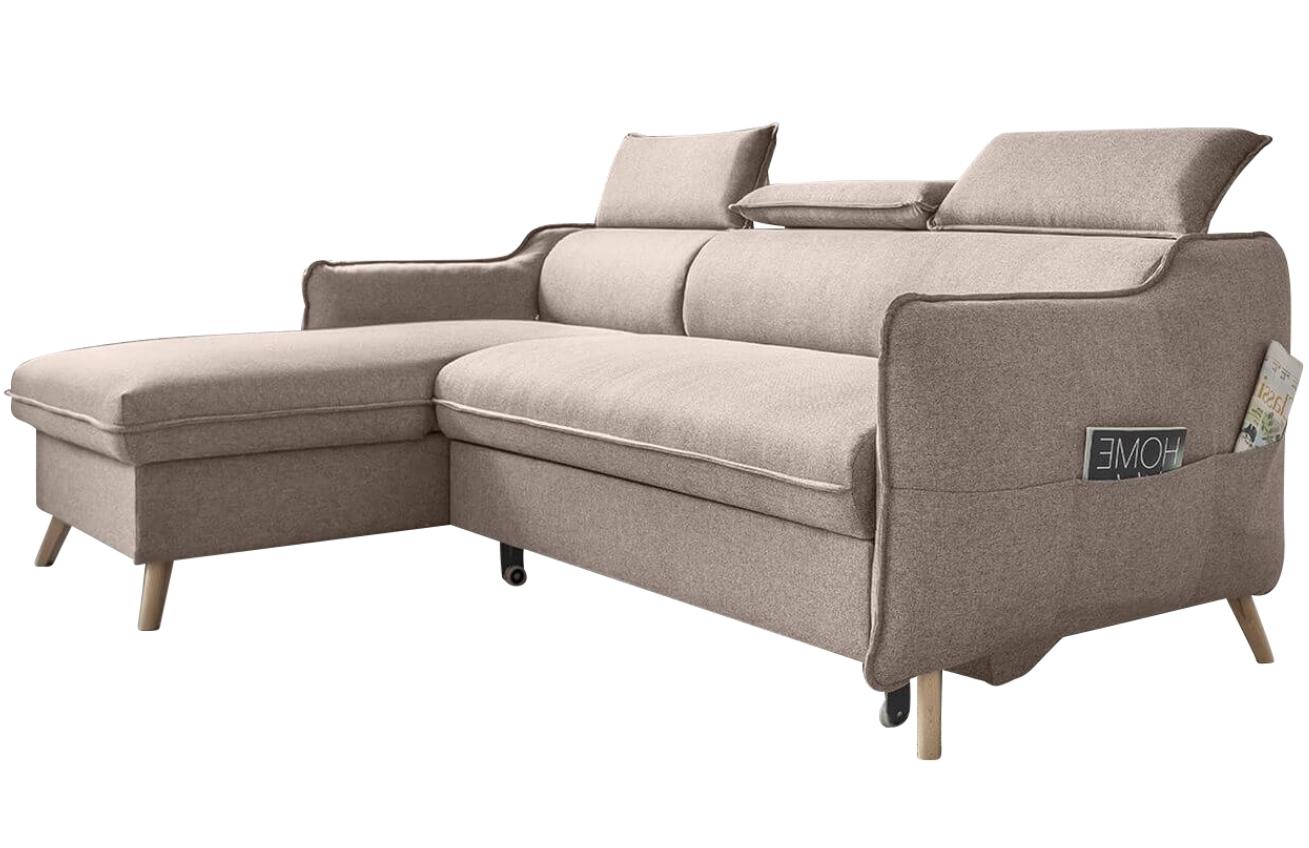 Béžová čalouněná rohová rozkládací pohovka Miuform Sweet Harmony 228 cm, levá