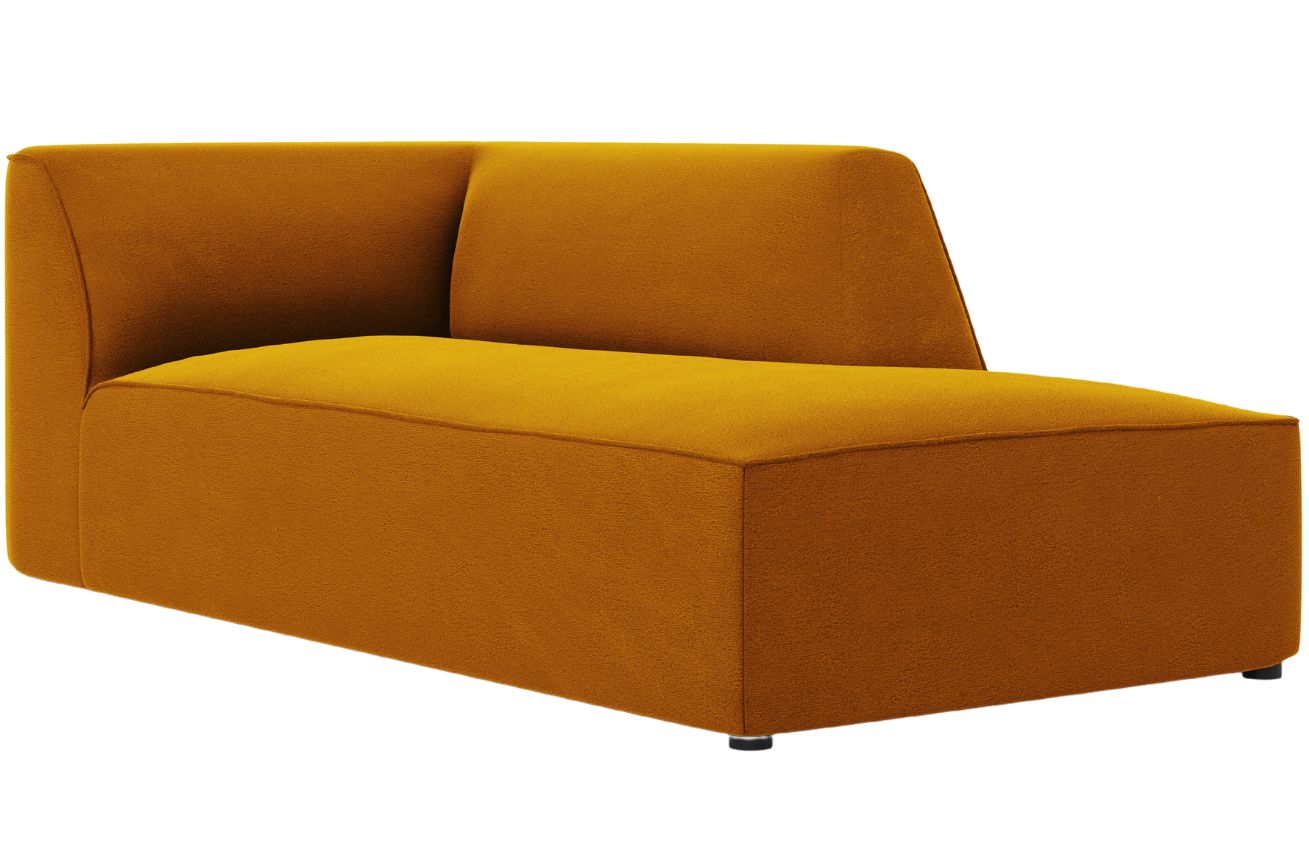 Žlut&aacute; sametov&aacute; leno&scaron;ka MICADONI Ruby 181 cm, prav&aacute;