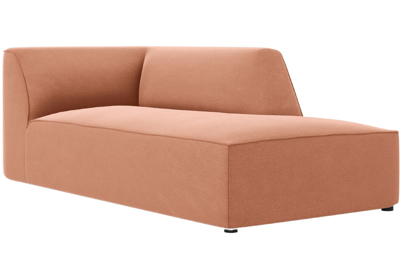 Růžová sametová lenoška MICADONI Ruby 181 cm, pravá