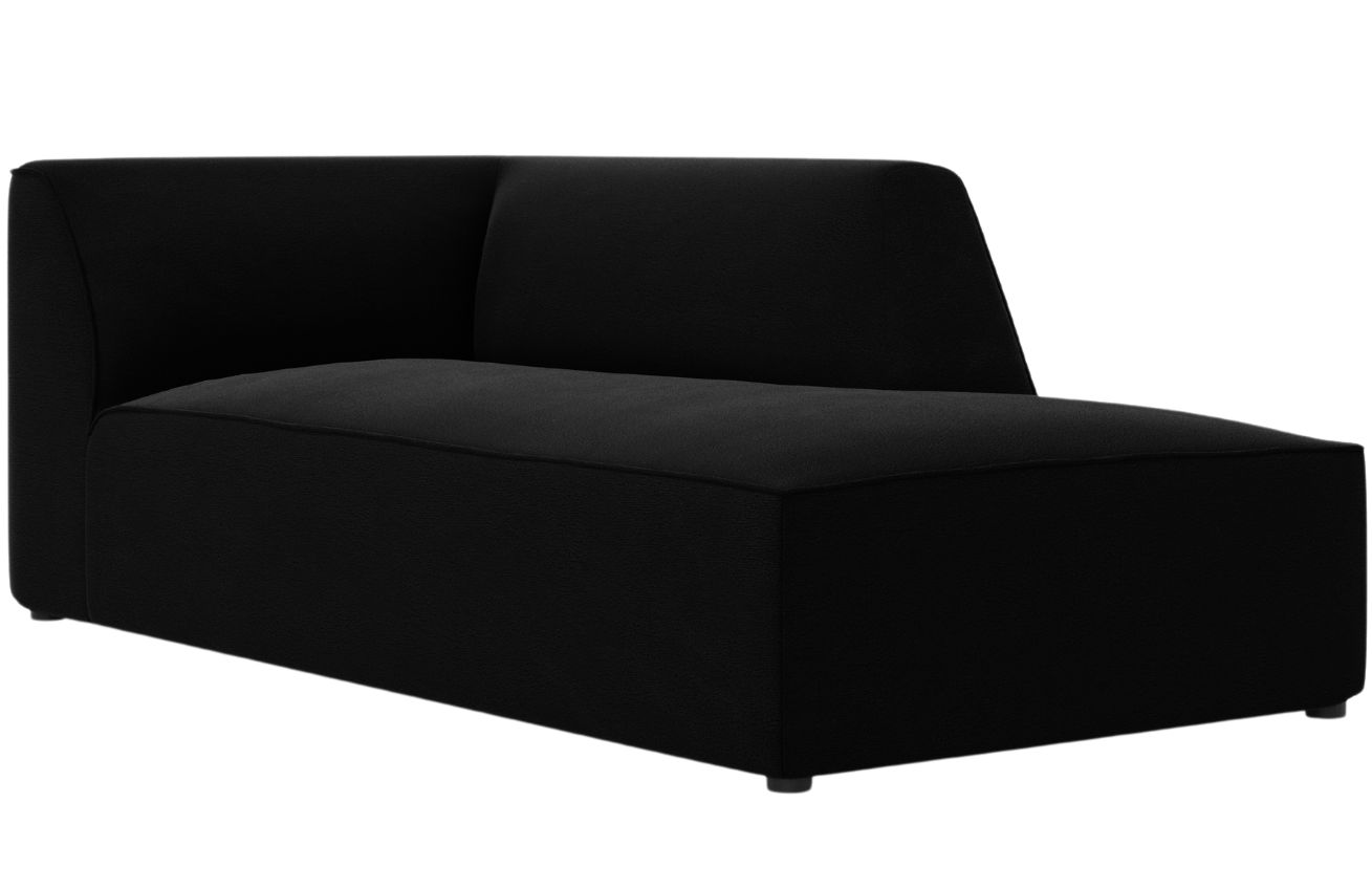 Černá sametová lenoška MICADONI Ruby 181 cm, pravá