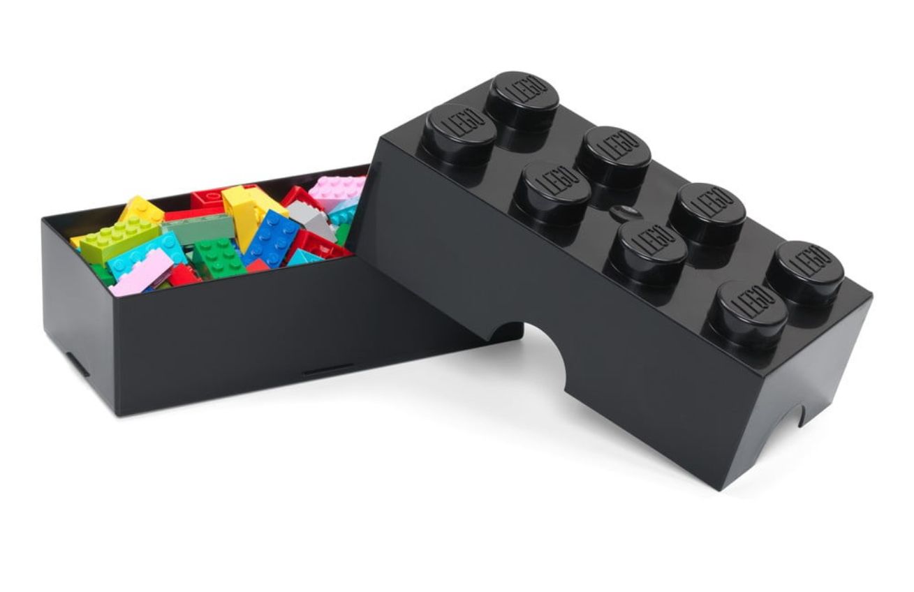 Černý box na svačinu LEGO® Lunch 20 x 10 cm