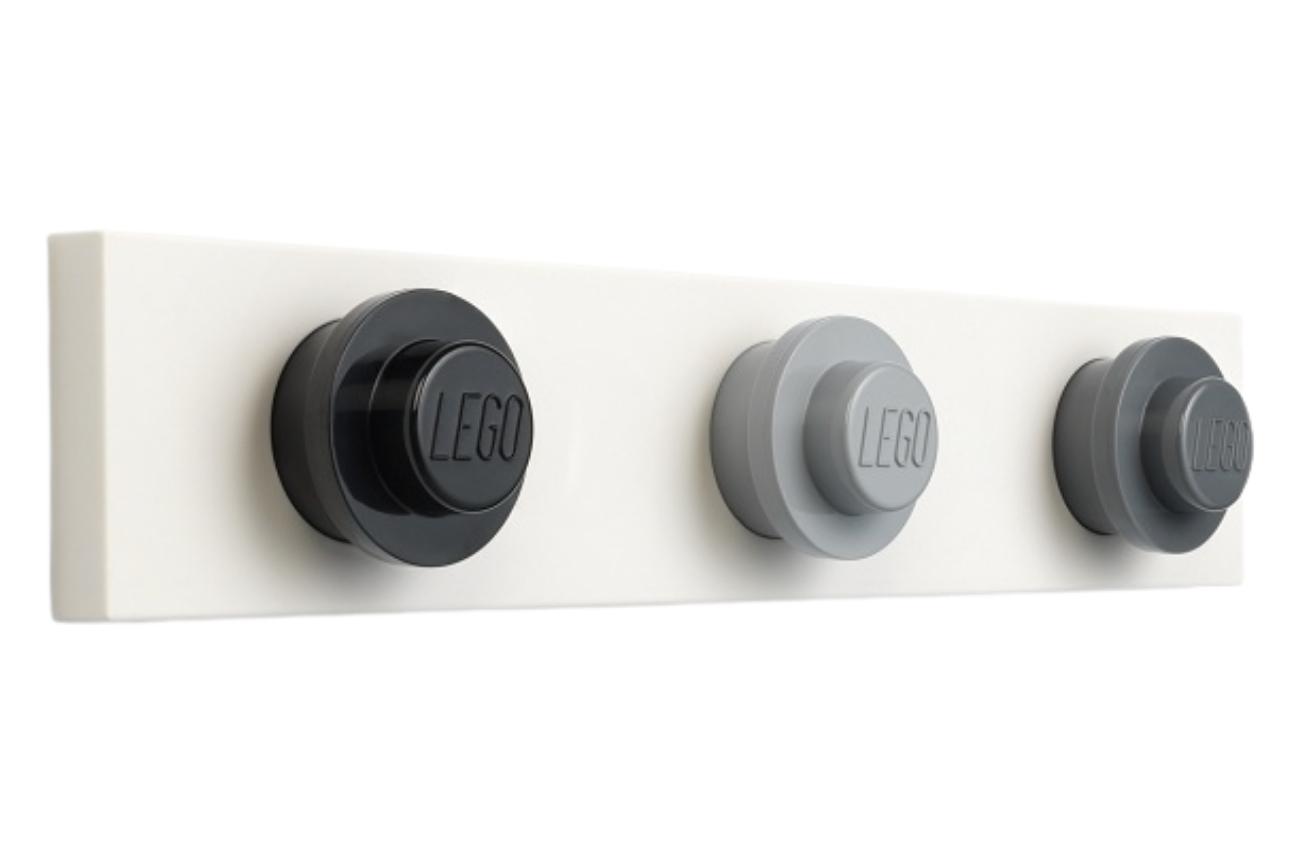 Šedo bílý věšák LEGO® Storage 33 x 6,5 cm